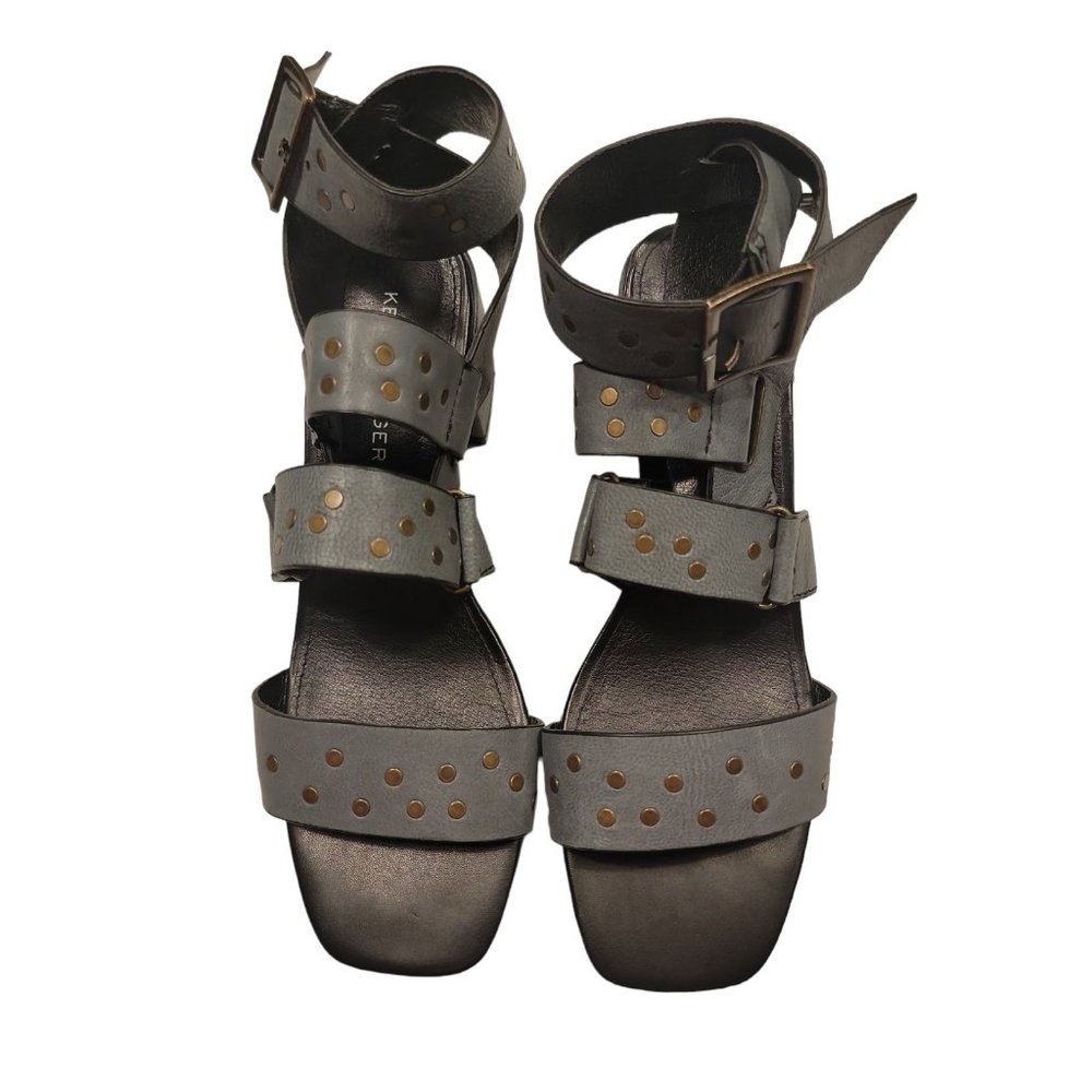 Kelsi Dagger Size 6 Womens Sandals Brooklyn Seabring Gray Leather City Shoes - Picture 2 of 7